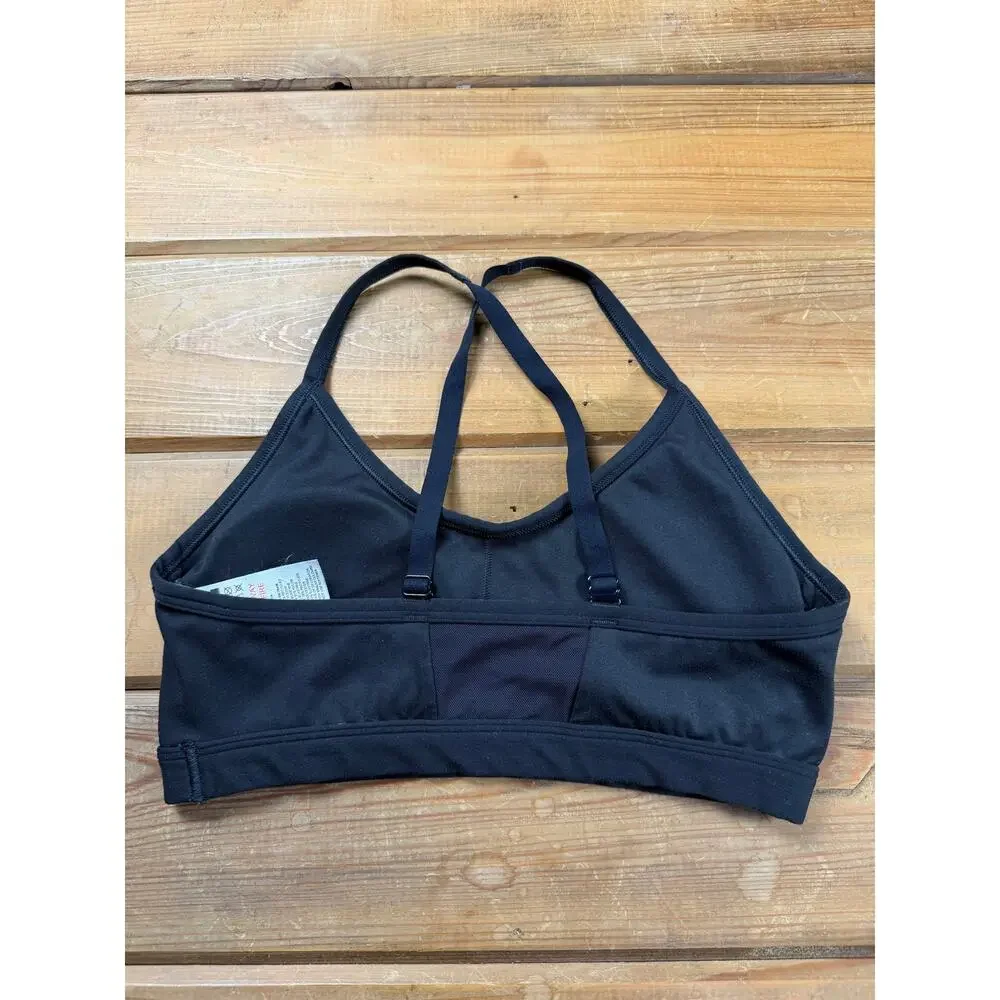 Gymshark Ruched Strappy Sports Bra Black Size Small Medium Support